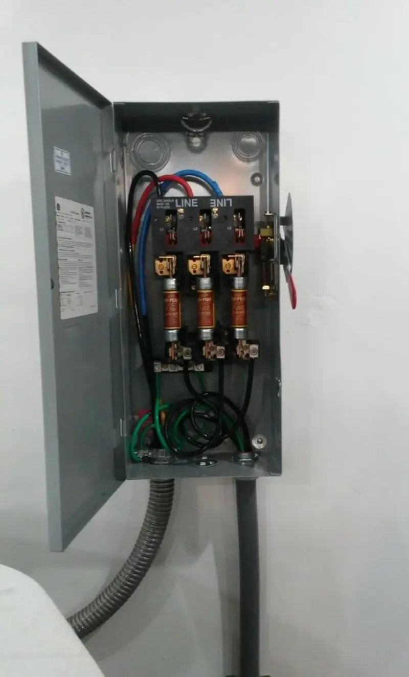 Three-phase disconnect switch installed for Electrical Wiring & Rewiring in Clifton